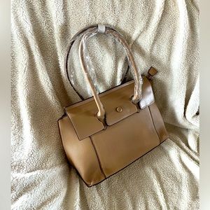 Melie Bianco Vegan Pebble Leather Tan Purse NWT